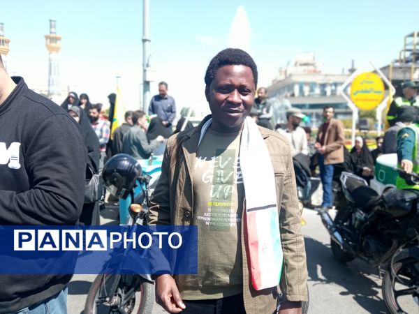 حضور پرشور مشهدی‌ها در راهپیمایی روز قدس؛ فریاد حمایت از فلسطین