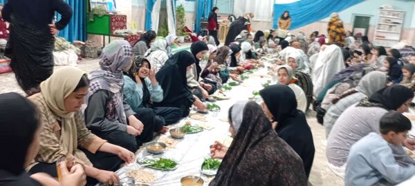 مراسم معنوی اعتکاف در مسجد جامع روستای نقاب خلیل آباد