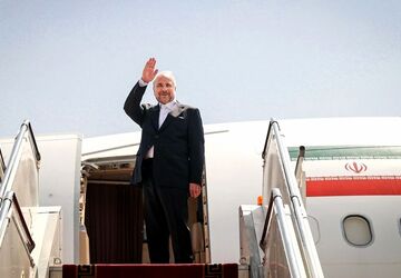 قالیباف تهران را به مقصد سنت‌پترزبورگ ترک کرد