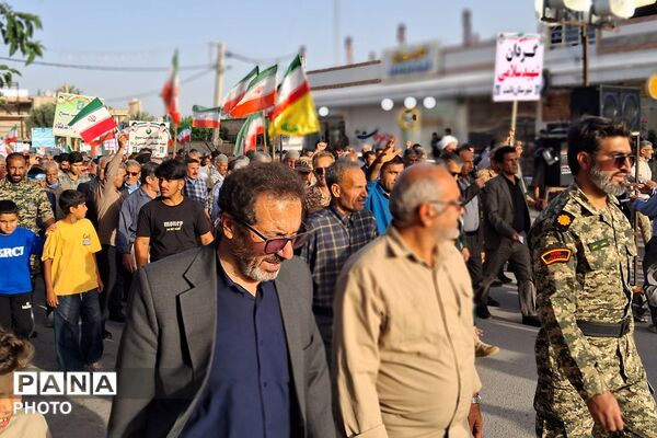 نمایش عظیم اقتدار جان‌فدایان ایران امام رضایی در باشت