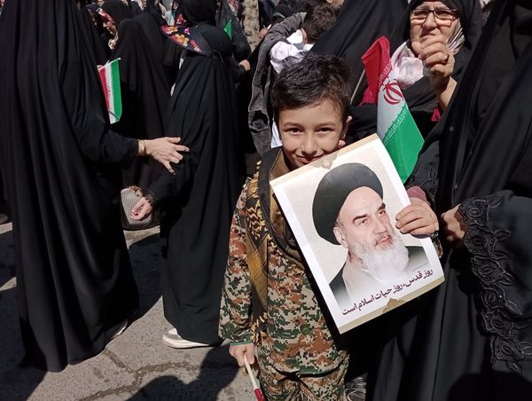 حضور پرشور کودکان در راهپیمایی روز قدس شهرستان قائمشهر