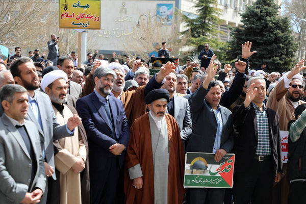  اعلام‌ انزجار مردم ارومیه در محکومیت جنایات رژیم صهیونیستی