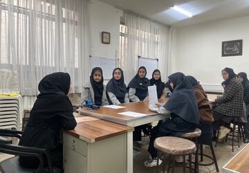 جلسه سفیران سلامت دبیرستان مطهره ناحیه ۶ مشهد 