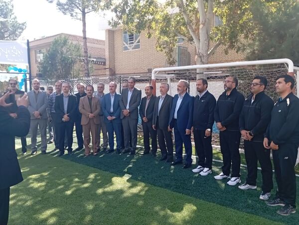 آئین افتتاح چمن مصنوعی سمپاد آموزشگاه شهید بهشتی نیشابور