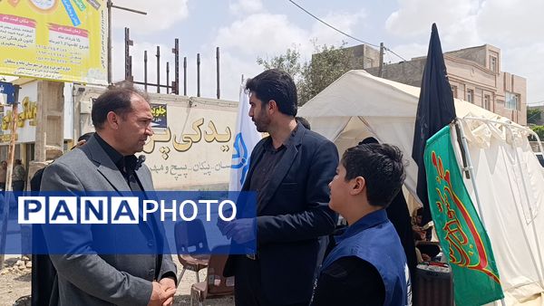 برپایی موکب توسط دانش‌آموزان در آشخانه