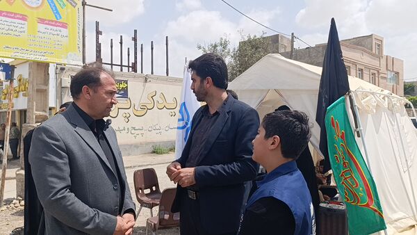 برپایی موکب توسط دانش‌آموزان در آشخانه