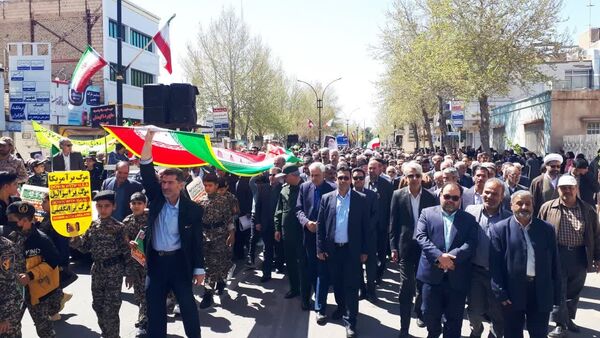مراسم راهپیمایی روز قدس در شهرستان کاشمر با حضور پررنگ مردم برگزار شد