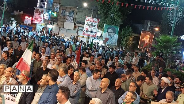 تداوم حضورحماسی مردم وفرهنگیان شهرستان کوهدشت در اجتماعات شبانه