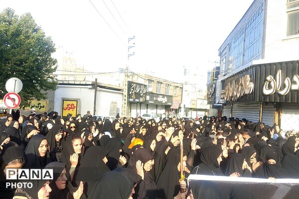 استقبال پرشور مردم شهرک امیریه از کاروان نمادین اسرای کربلا