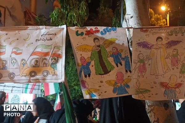 تجمعات‌ شبانه ضد صهیونیستی در میدان امام خمینی (ره) شهرستان قرچک