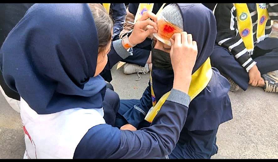  مانور زلزله در مدرسه سمانه ناحیه یک 