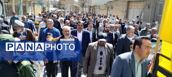 شهر وردنجان یک‌صدا به حمایت از فلسطین برخاست