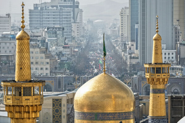 شکوه 22 بهمن مشهد مقدس از نمای هوایی