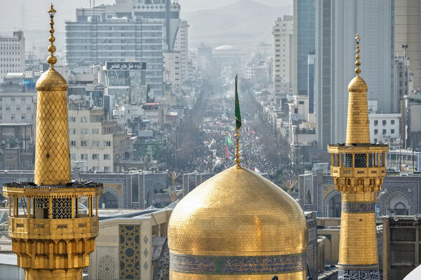 شکوه 22 بهمن مشهد مقدس از نمای هوایی