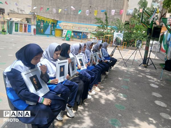 مراسم نهال امید یادواره شهید جاوید الاثر ماکان نصیری درمدرسه میثاق ناحیه ۳