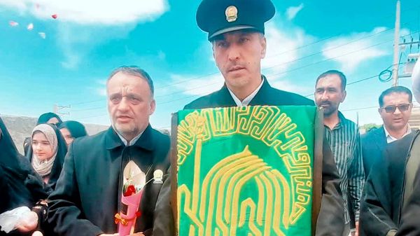 ورود پرچم متبرک حرم رضوی به شهرستان مارگون