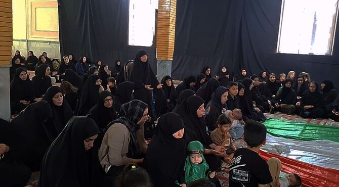 مراسم شیرخوارگان حسینی در شهر لومار 