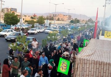 مراسم پیاده‌روی حرم تا حرم در شهرستان کاشمر 