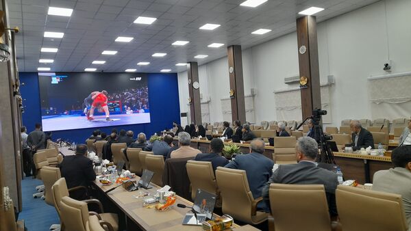 تماشای کشتی المپیک در استانداری مازندران با حضور وزیر آموزش و پرورش
