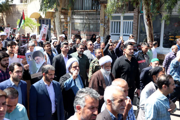 راهپیمایی روز قدس در شهر قنوات قم