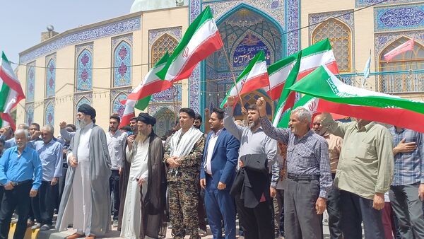 راهپیمایی مردم شهر حبیب آباد 