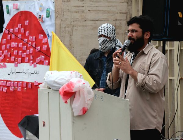 غرش خشم انقلابی دانشجویان دانشگاه آزاد مشهد علیه صهیونیسم و فریاد همبستگی با غزه