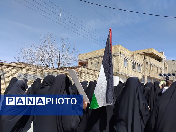 شهر وردنجان یک‌صدا به حمایت از فلسطین برخاست