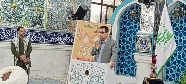 بدرقه دانش‌آموزان اعزامی به پیاده‌روی اربعین 