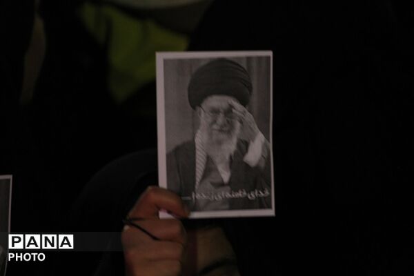 راهپیمایی مردم شهرستان خلیل آباد در پی شهادت جانسوز رهبر معظم انقلاب