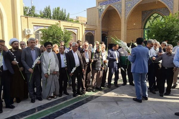 مراسم سالروز شهادت شهید بهشتی و ۷۲ یار انقلاب و چهلمین روز از شهادت رییس‌جمهور و شهدای خدمت در ورامین