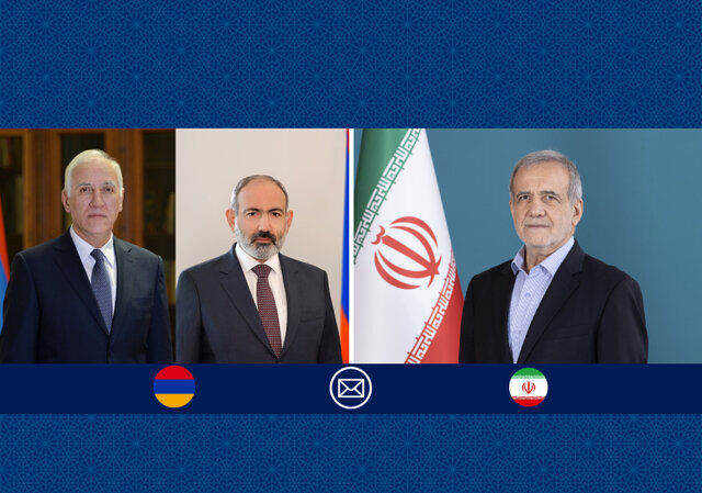 پیام پزشکیان به رئیس جمهور و نخست وزیر ارمنستان