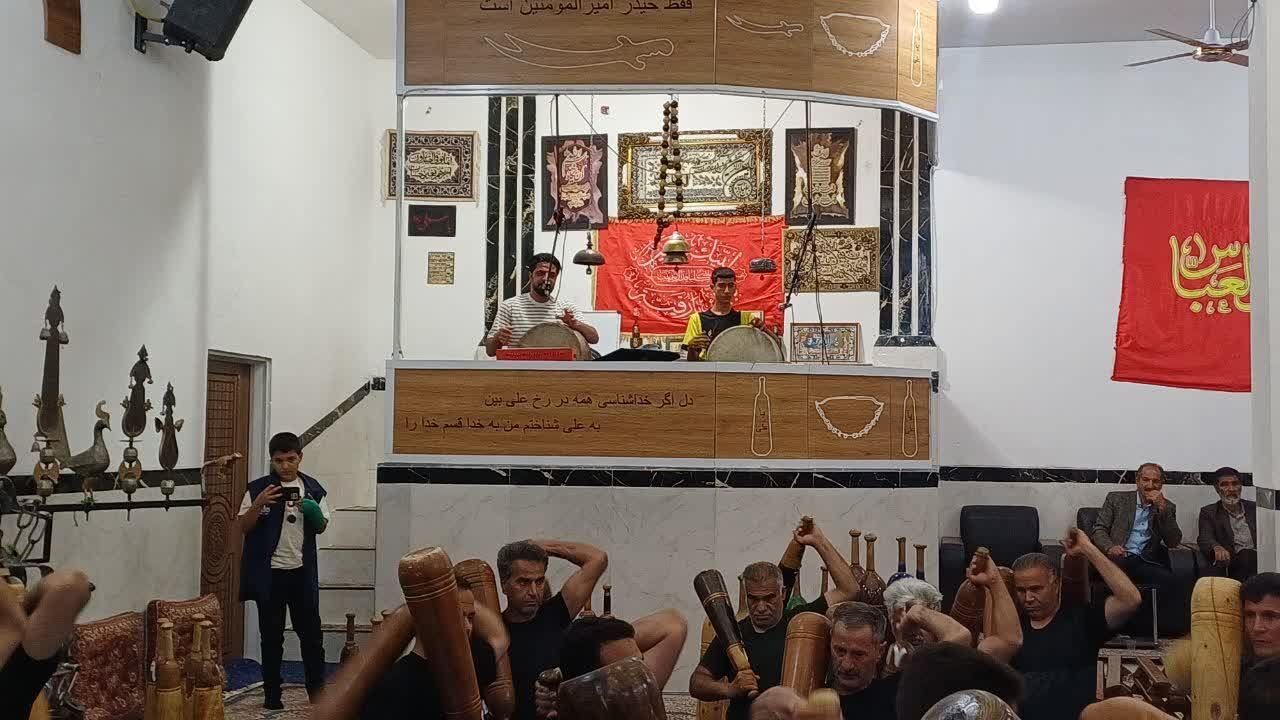بازدید خادمین حرم رضوی از زورخانه علی‌بن‌ابی‌طالب مروست
