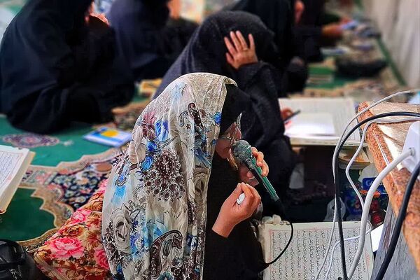 مراسم معنوی اعتکاف در مسجد سیدالشهدا شهرستان باشت