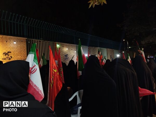 مراسم گرامیداشت هفته دفاع مقدس در میدان حافظ شهرستان نیشابور 