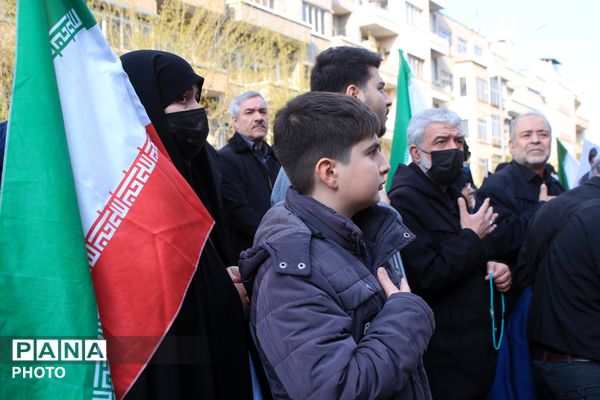 تشییع پیکر شهیدان لاریجانی، سلیمانی و شهدای ناو دنا