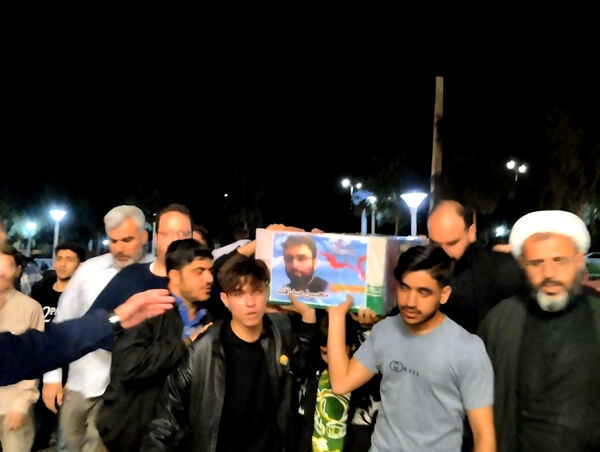 وداع با پیکر شهید «محسن صداقت» در معراج الشهدای قم