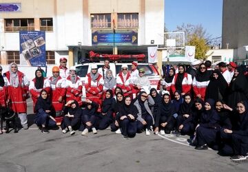 برگزاری بیست و ششمین مانور زلزله و ایمنی اصفهان در دبیرستان شاهد ظهور ناحیه ۱