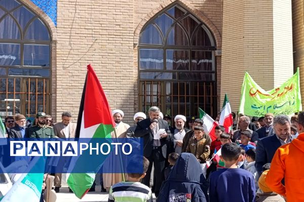 حضور پرشور مردم شهر تیتکانلو در راهپیمایی روز قدس 