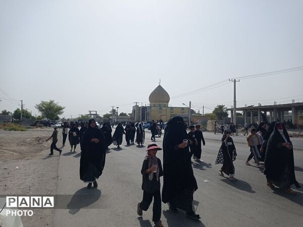 شکوه ارادت نسل نو در همایش پیاده‌روی «جاماندگان اربعین» روستای کنارترش