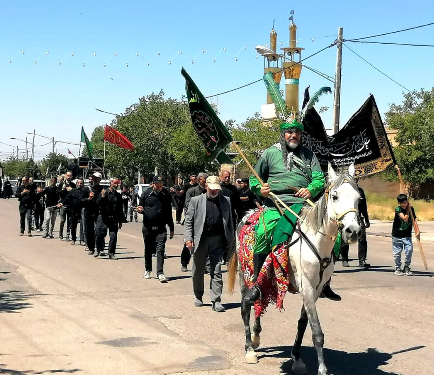 عزاداری روز تاسوعای حسینی در شهرستان بام و صفی آباد