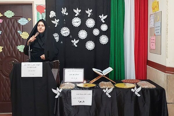 موج عشق به دخت پیامبر(ص) در مدارس فیروزکوه طنین‌انداز شد