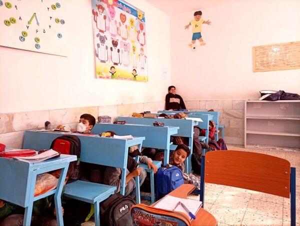 مانور زلزله در دبستان شهید پسندیده فدافن  