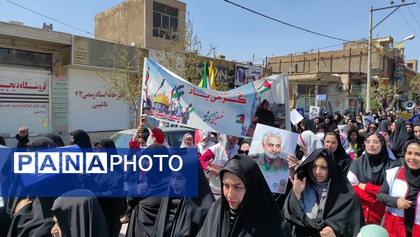  خروش مردم فهیم بادرود در روز قدس