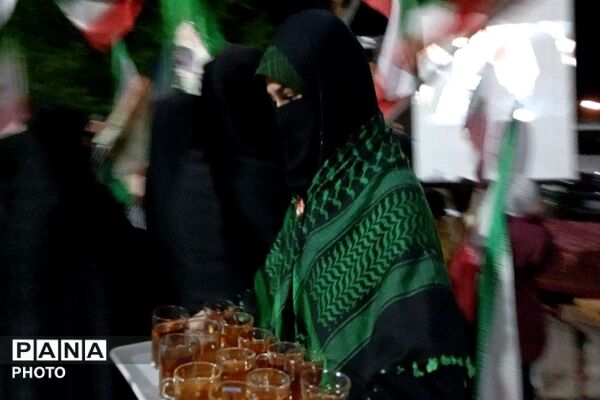 خدمت رسانی موکب حسینیه شهدای شهر بار نیشابور در اجتماعات شبانه