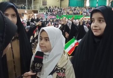 پیوند معنوی دختران دانش آموز با سردار دلها 