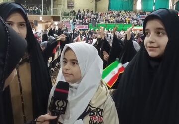 پیوند معنوی دختران دانش آموز با سردار دلها 