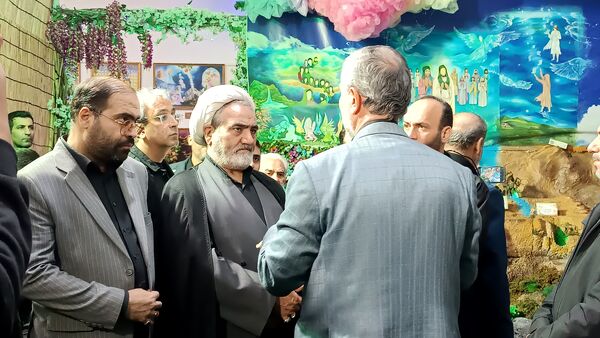 افتتاح نمایشگاه اندیشکده ندبه در هیات مهدیون کرج شاهین ویلا
