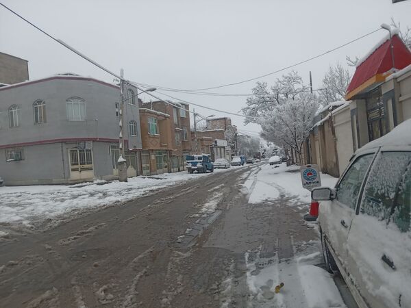بارش دل‌انگیز دومین برف پاییزی در نیشابور