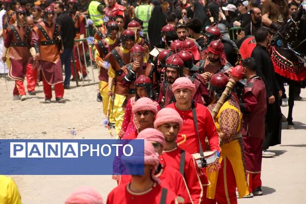 مراسم خیمه سوزی هیات «خیام الحسین» در قم