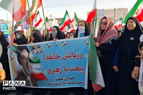 نمایش عظیم اقتدار جان‌فدایان ایران امام رضایی در باشت